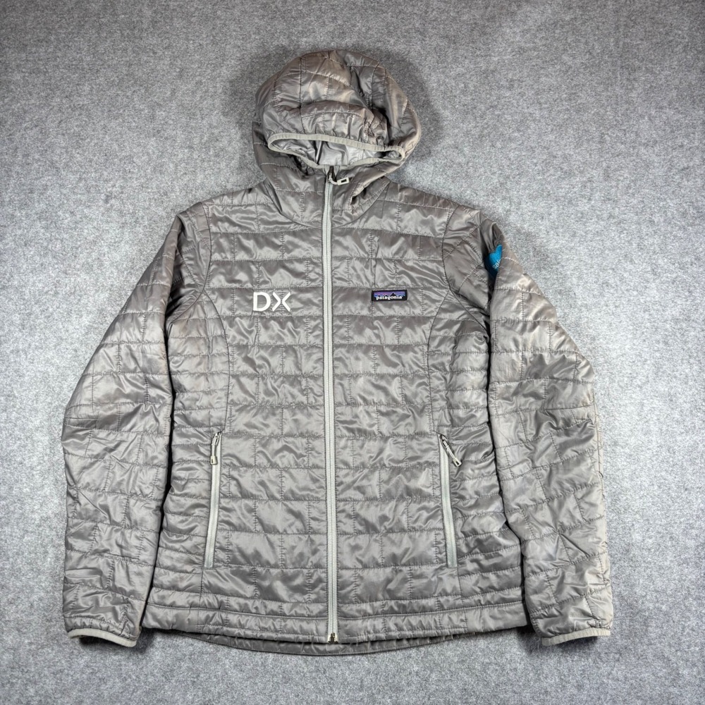 Patagonia Womens Nano Puff Hoody Forge Grey Quilted Jacket 84227 Salesforce M